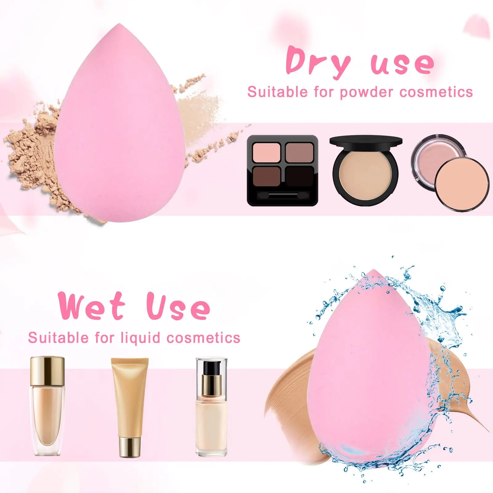 15 Pcs Makeup Sponge Set