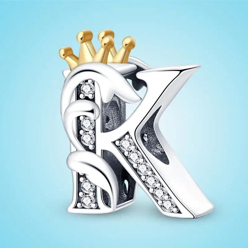 Charms Fit Original Bracelet A-Z Alphabet Charms Beads 925 Sterling Silver 26 Letters Charm for Women Girl DIY Fine Jewelry Gift - Zenflow Active