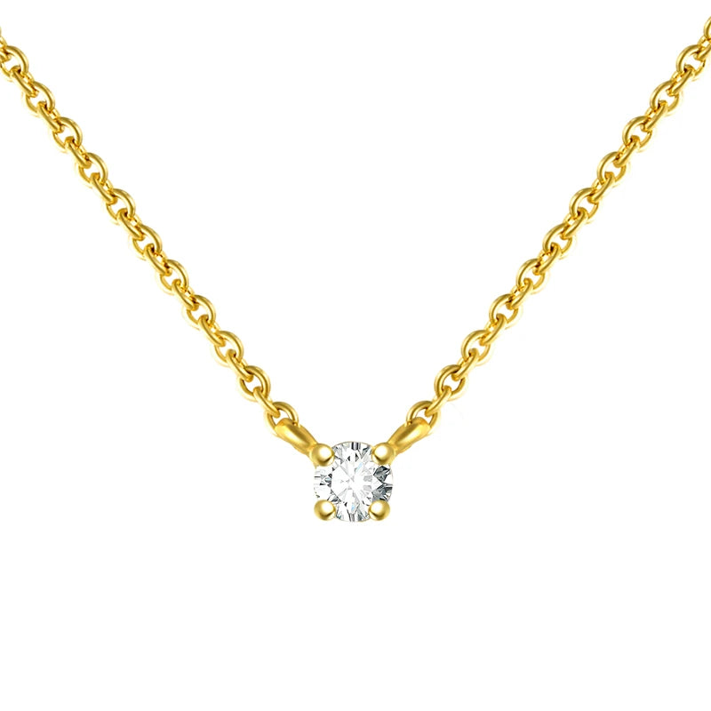 CANNER Crystal Zircon 925 Sterling Silver Necklace For Women Pendente Fine Jewellery Long Chain - Zenflow Active