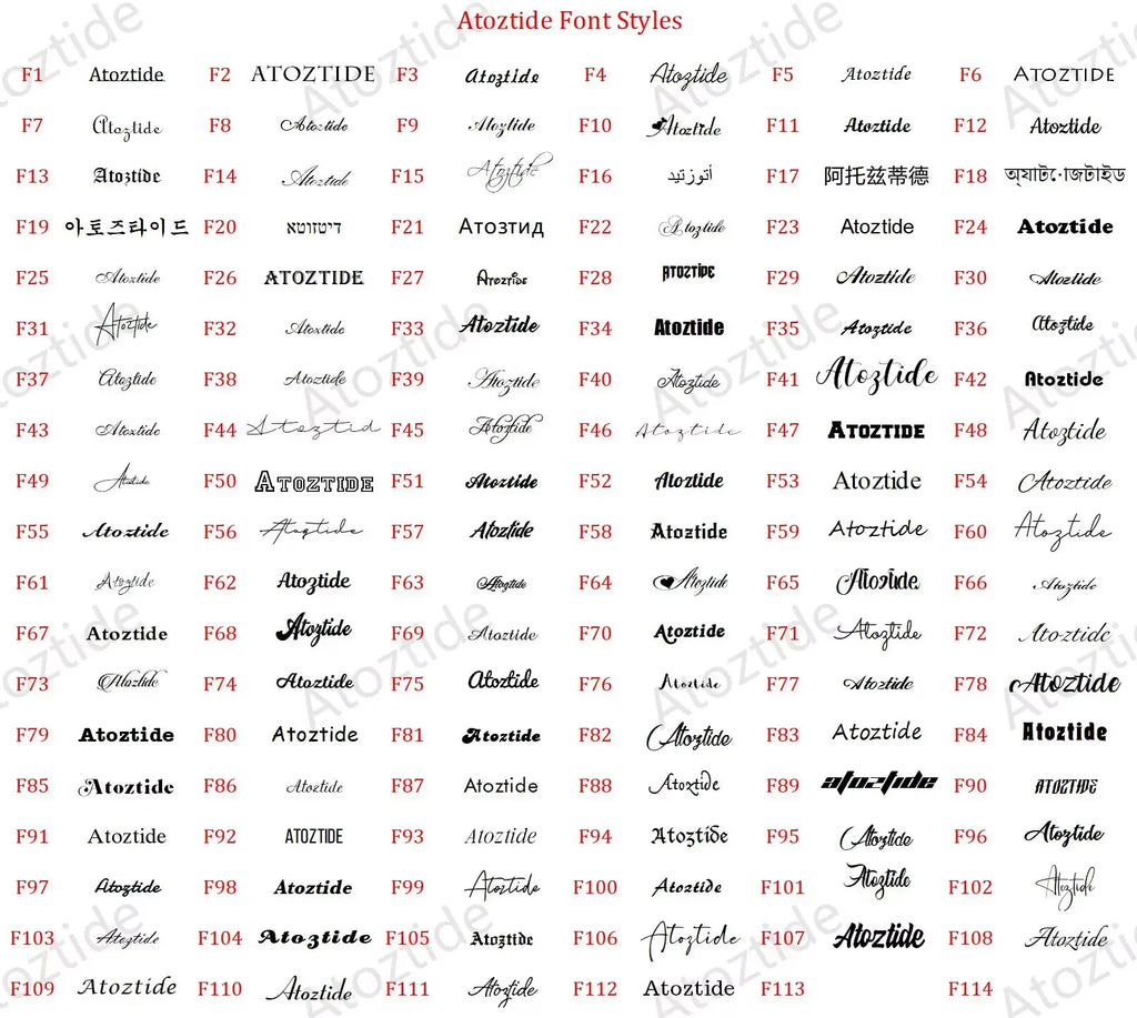 Atoztide Personalized Name Necklace 2-Side Welding Zircon Pendant Stainless Steel Chain - Zenflow Active