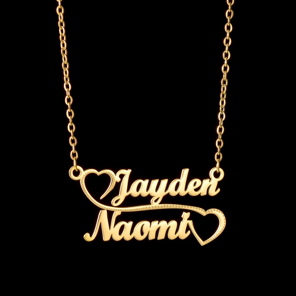Goxijite Custom Removable Butterfly Heart Name Pendant Stainless Steel Laser Marking Nameplate Necklace - Zenflow Active