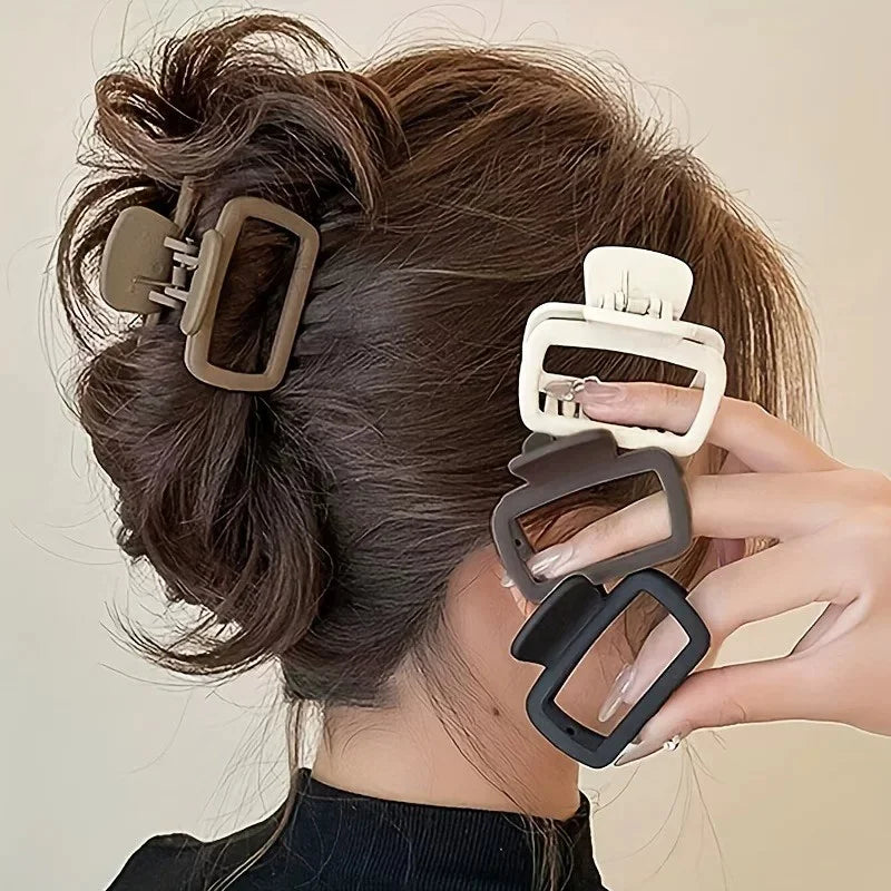 Square Hair Claw Clips — Elegant Lightweight 4-Pack for Women - Zenflow Active