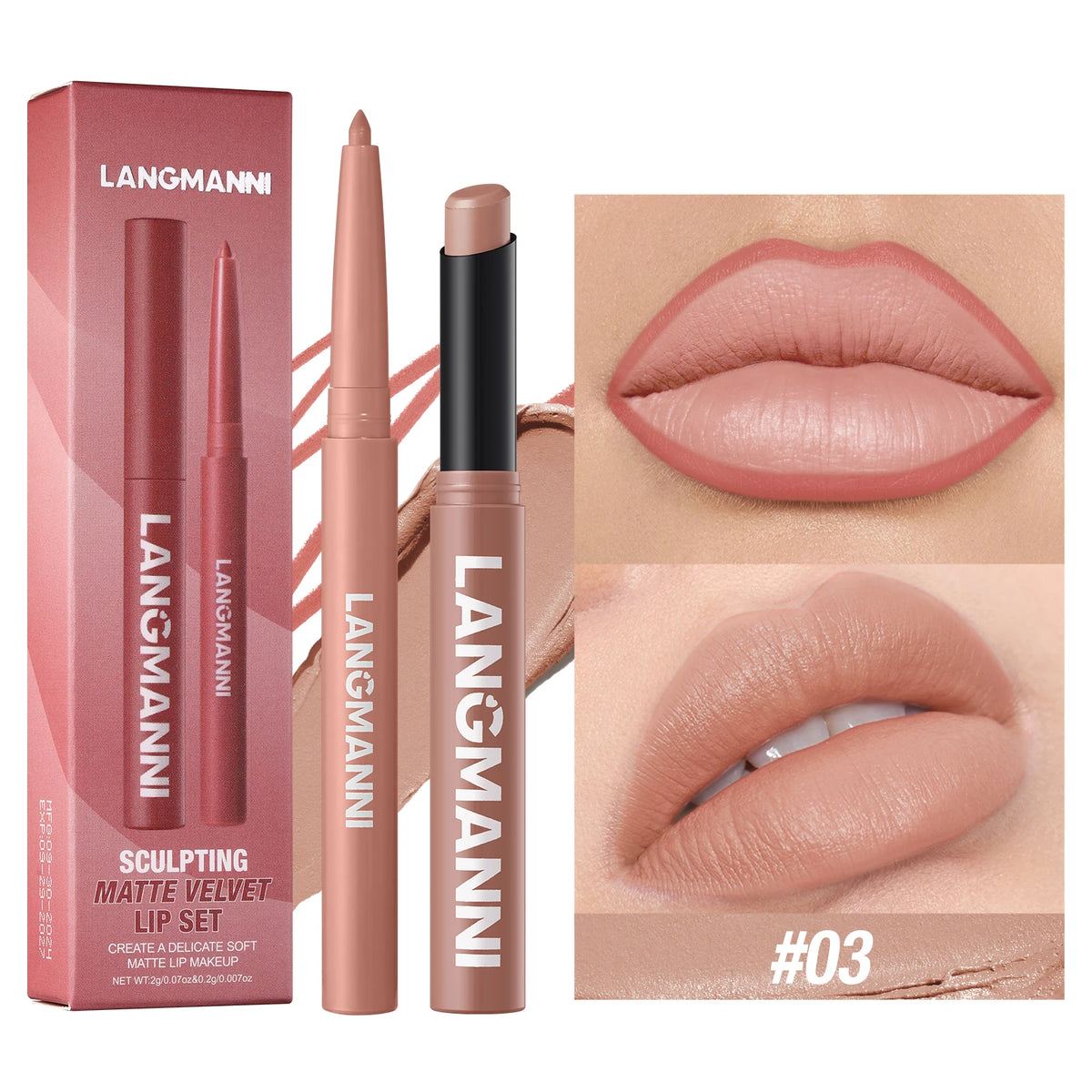 Integrated waterproof lipliner + lipstick - Zenflow Active