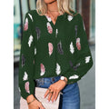 Women's Chiffon Puff Sleeve Blouse | Elegant Printed Top - Zenflow Active