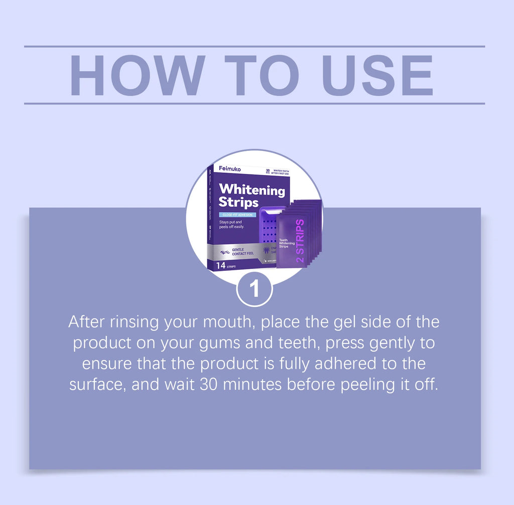 Purple Teeth Whitening Strips Fast Brightening Oral Care - Zenflow Active