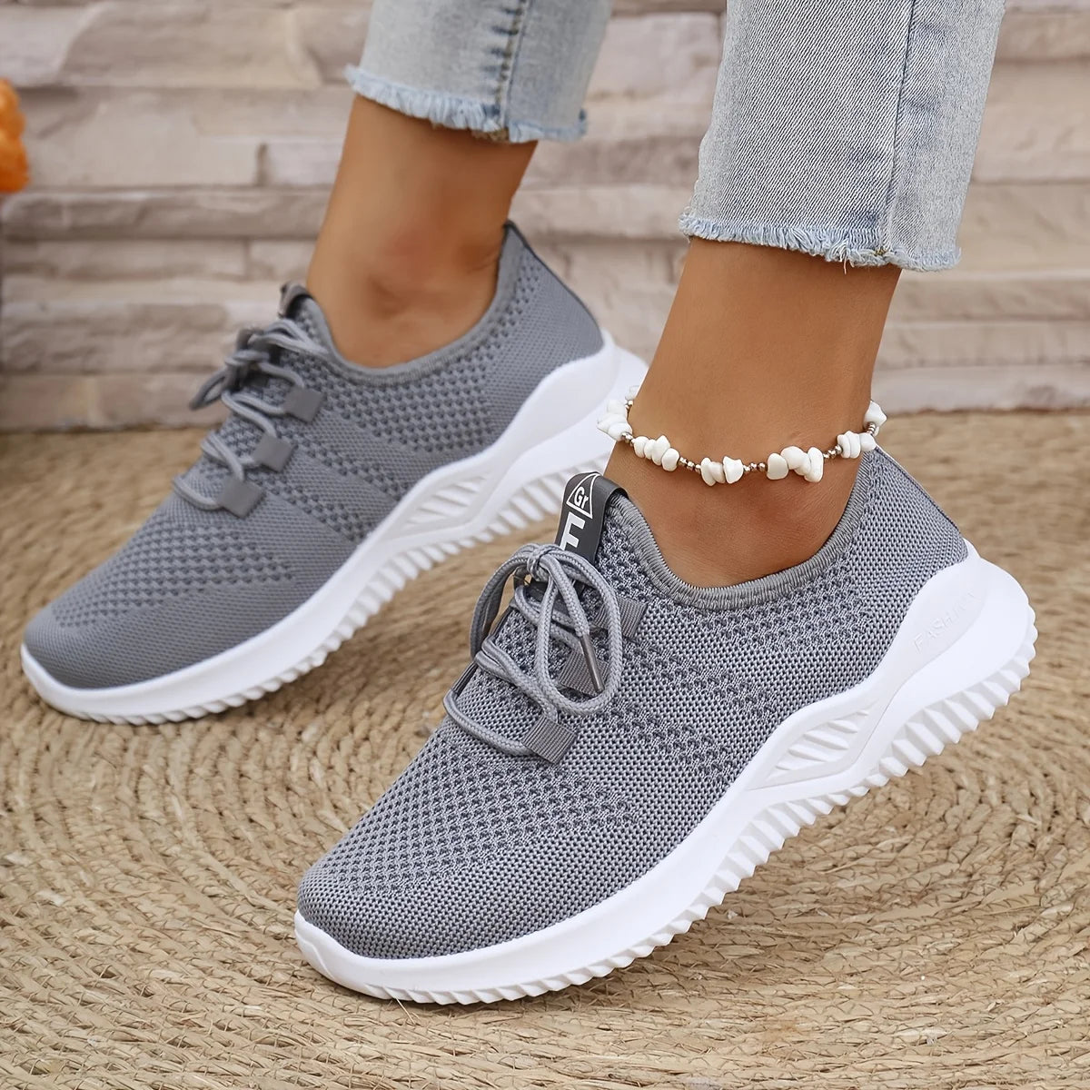 Women's Knit Sports Trainers — Soft Sole, Breathable, Lightweight, Running & Everyday Wear - Zenflow Active