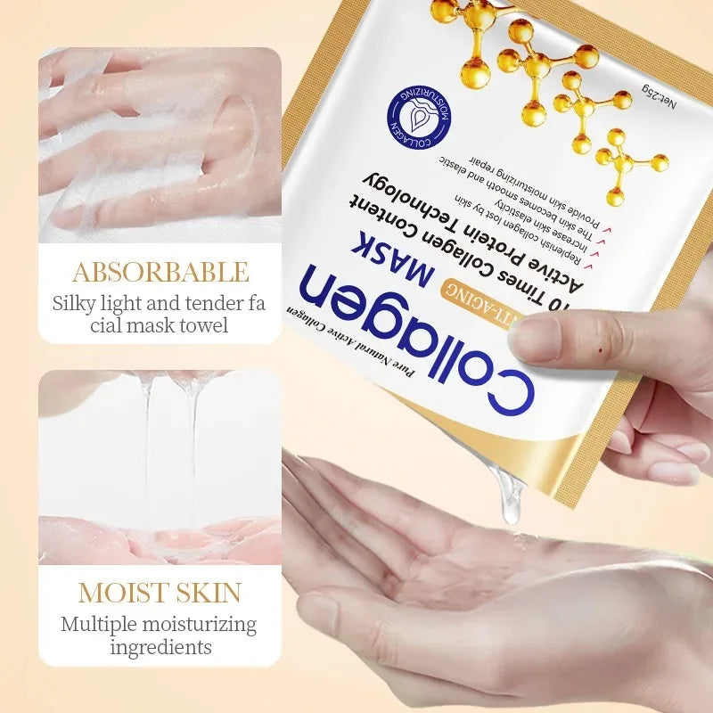 SADOER Collagen Face Sheet Masks, Firming & Hydrating Skincare Zenflow Active