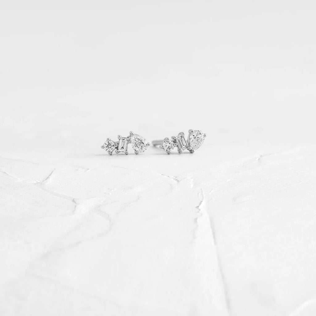 DPLAOPA 925 Sterling Silver Gold Stud Earring Clips Piercing Luxury Pediments Small Fine Jewellery - Zenflow Active