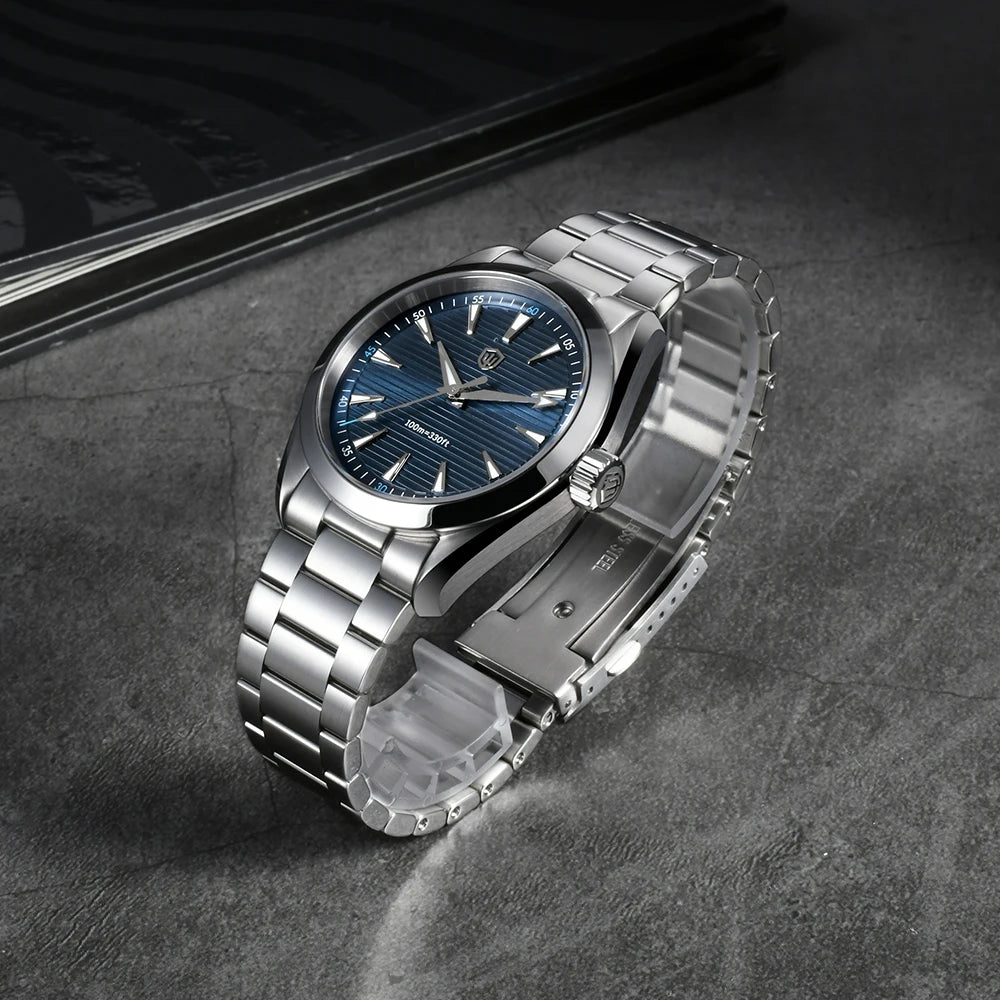 Watchdives WD0006 38mm Vintage Watch — VH31 Sweep Movement, Sapphire Crystal, BGW9 Luminous, 10 Bar - Zenflow Active