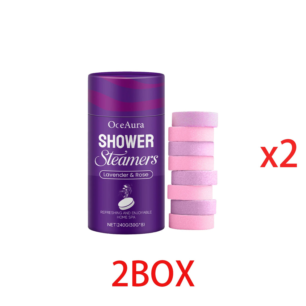 Rose & Lavender Aromatherapy Bath Bomb Set | Shower Steamer & Bath Fizz – 240g - Zenflow Active