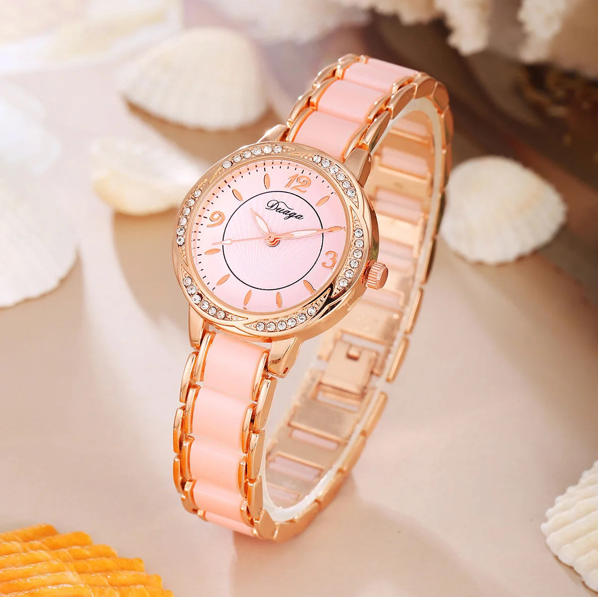 Women's Bracelet Quartz Watch — Roman Numeral Dial, Stainless Steel, Elegant Fashion Style - Zenflow Active