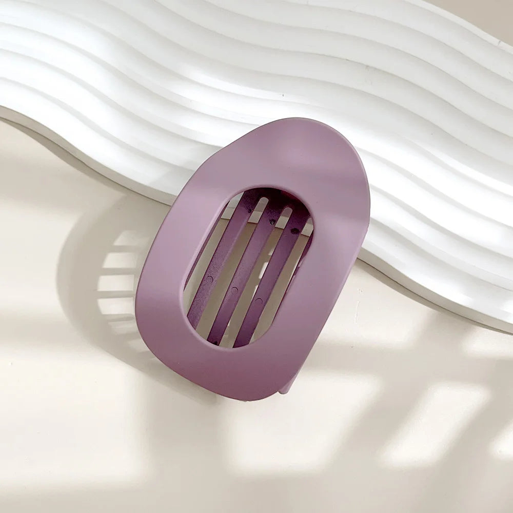 Oval Matte Hair Claw Clip | Leopard Print & Solid Acrylic Barrette — Single & Multi-Pack - Zenflow Active