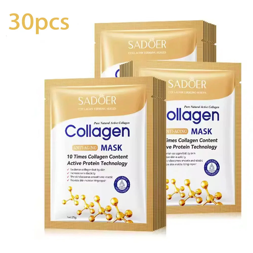 SADOER Collagen Face Sheet Masks, Firming & Hydrating Skincare