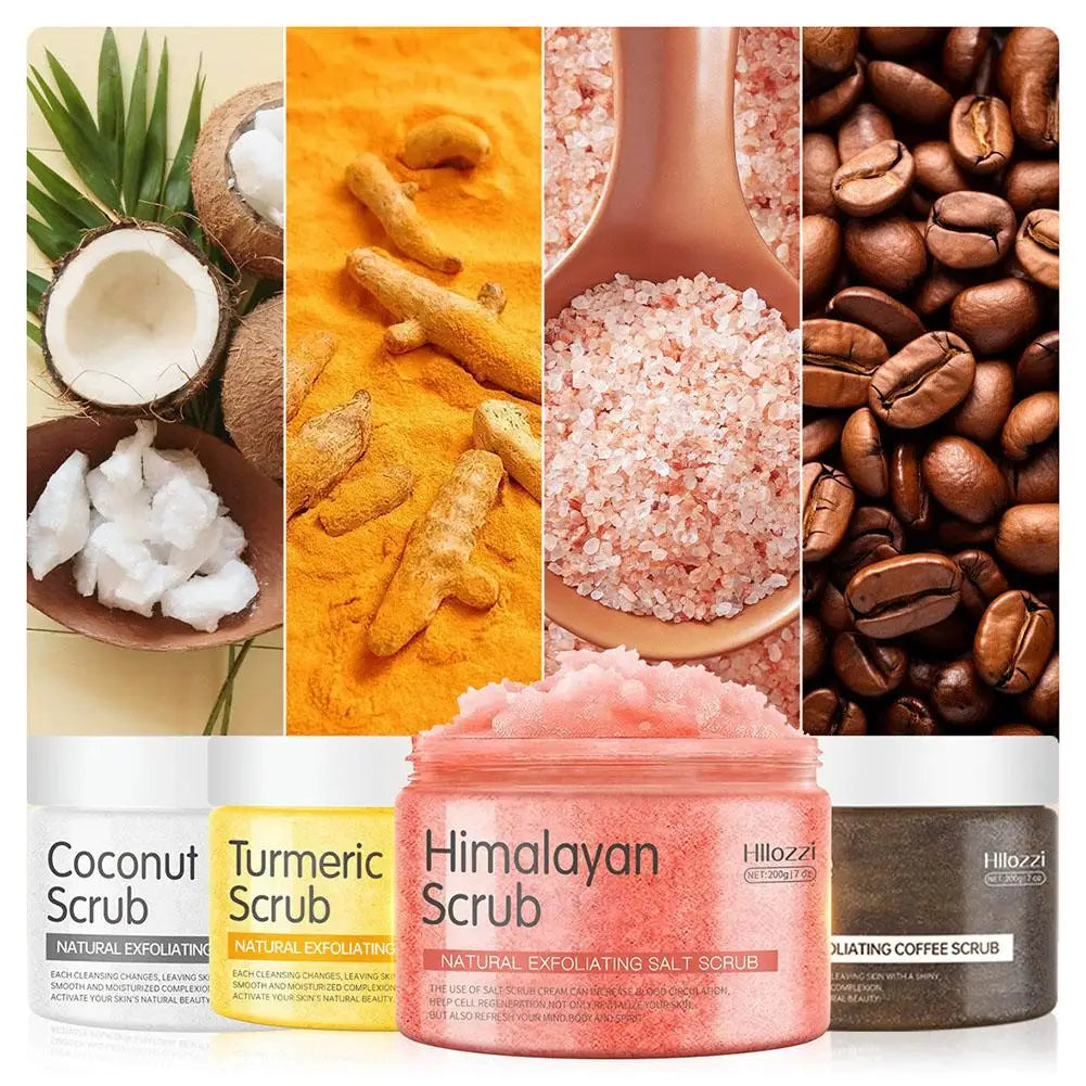 Exfoliating Body Salt Scrub – 200g | Himalayan, Coffee, Turmeric & Coconut - Zenflow Active