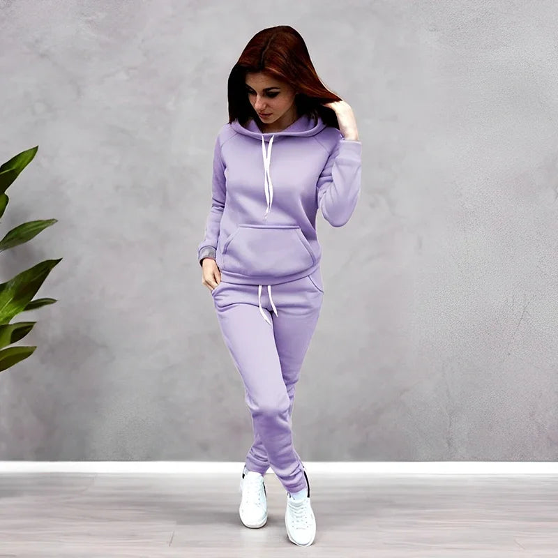 Women’s Hooded Sweatshirt and Joggers Set Zenflow Active