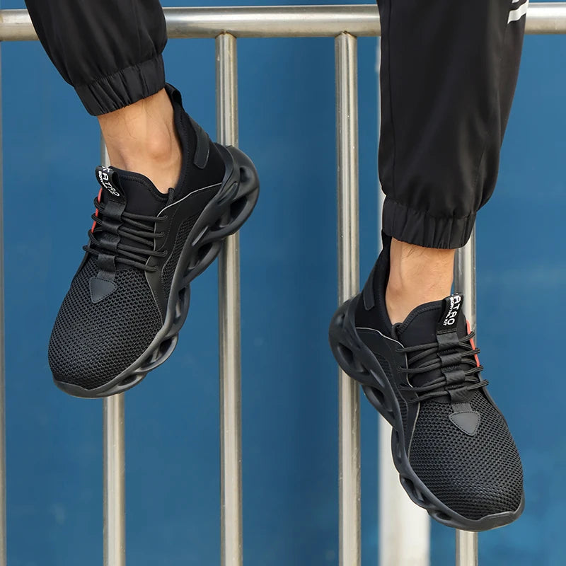 Men's Steel Toe Work Safety Shoes | Lightweight Indestructible Work Sneakers - Zenflow Active