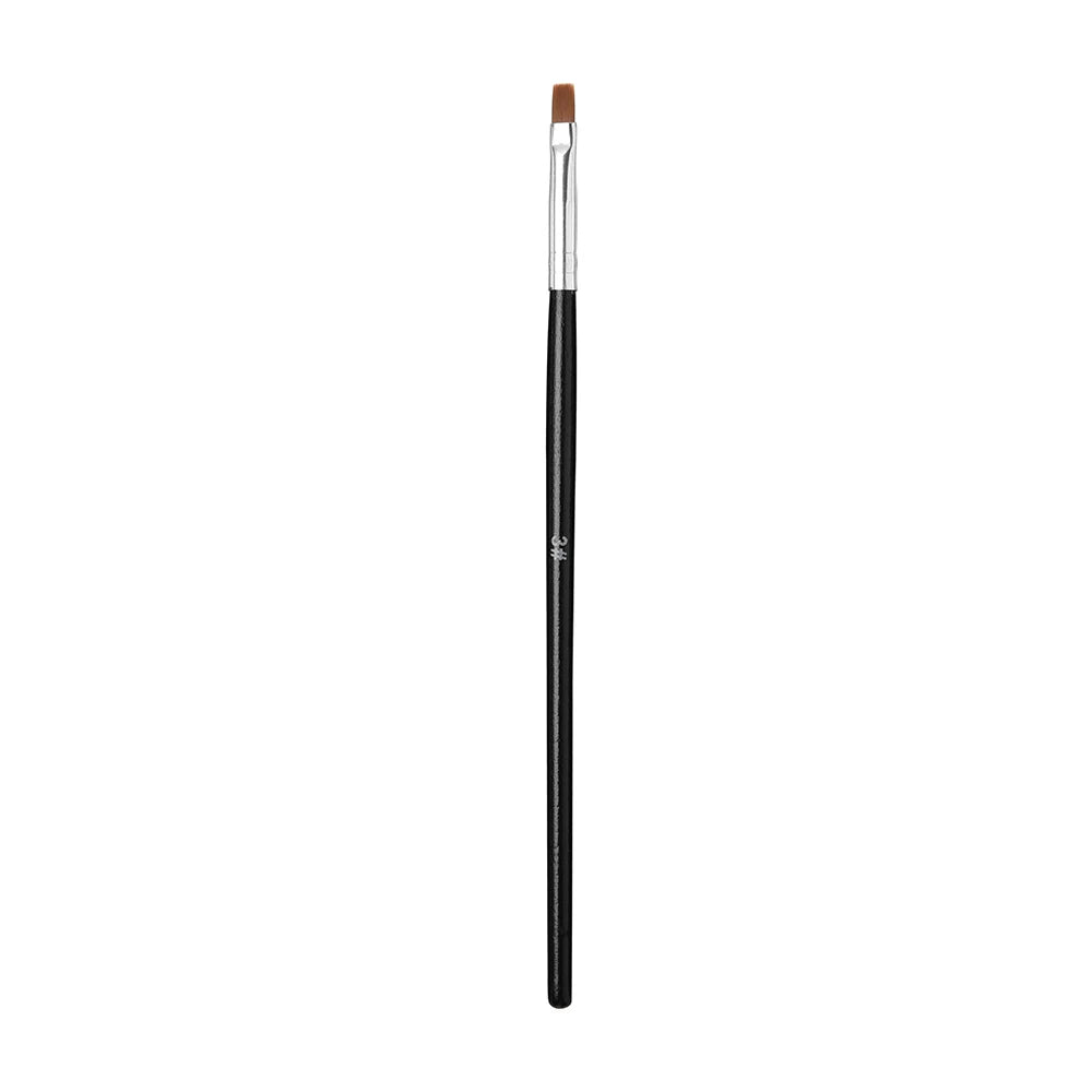 Nail Art Brush – Flat & Tilted Head | Nylon Hair, Wooden Handle | Sizes 1–6 - Zenflow Active