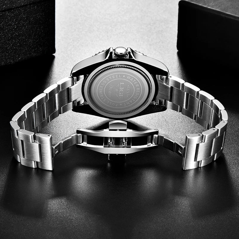 LIGE Luxury Watch For Men 30M Waterproof Luminous Date Quartz - Zenflow Active