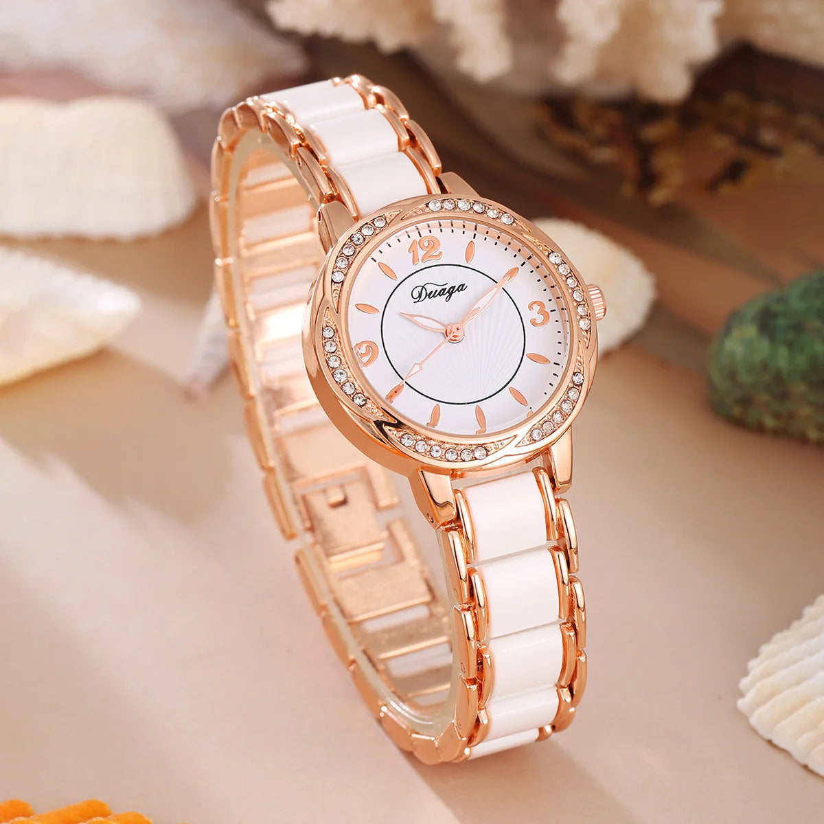 Women's Bracelet Quartz Watch — Roman Numeral Dial, Stainless Steel, Elegant Fashion Style - Zenflow Active