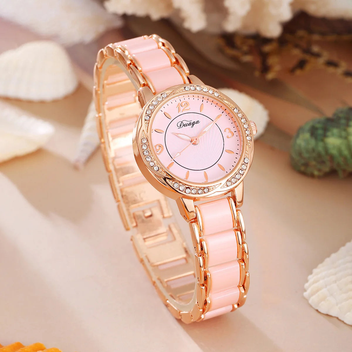 Women's Bracelet Quartz Watch — Roman Numeral Dial, Stainless Steel, Elegant Fashion Style - Zenflow Active