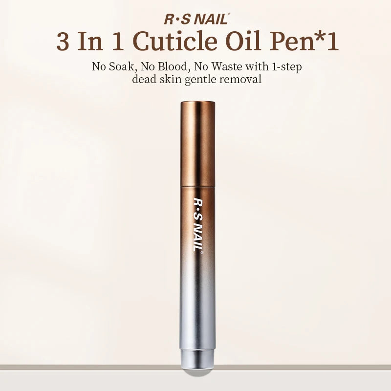 3-in-1 Cuticle Oil Pen with Ceramic Nail Pusher | Cuticle Nourishment & Repair Pen for Dry & Damaged Nails - Zenflow Active