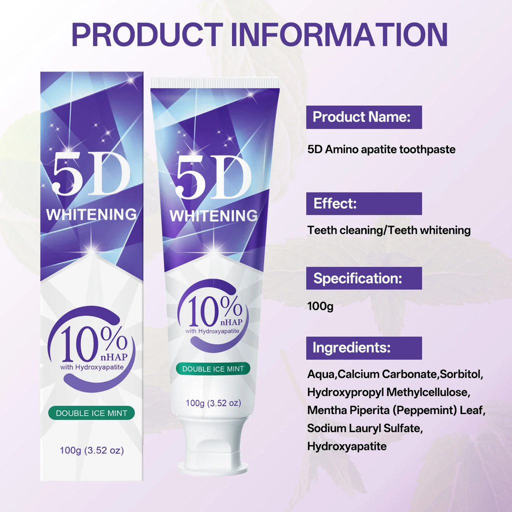 9D 5DPurple Teeth Whitening Toothpaste - Zenflow Active