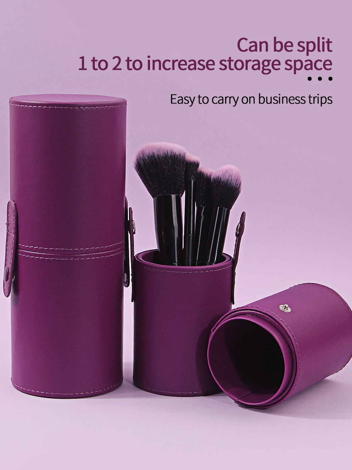 Portable Makeup Brush Holder Cylinder