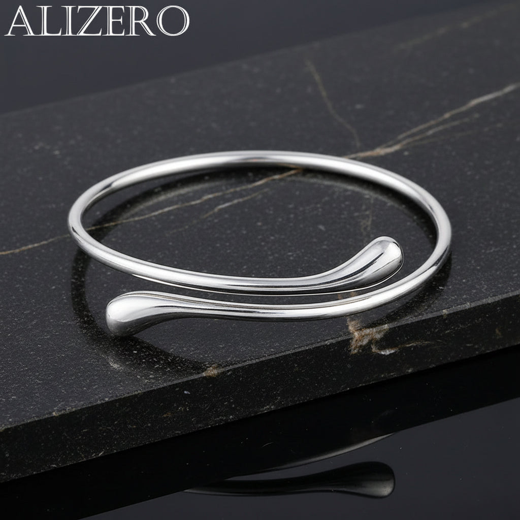 Charm Bracelet 925 Sterling Silver Bracelets for Women fine Water droplets bangles lady Fashion Wedding Party Christmas Gift Jewelry - Zenflow Active