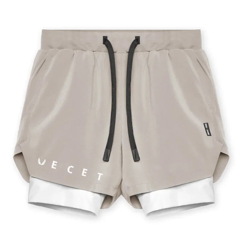 Mens Fitness 2 in 1 Quick Dry Shorts, Two Layers. One Short. Total Performance. - Zenflow Active