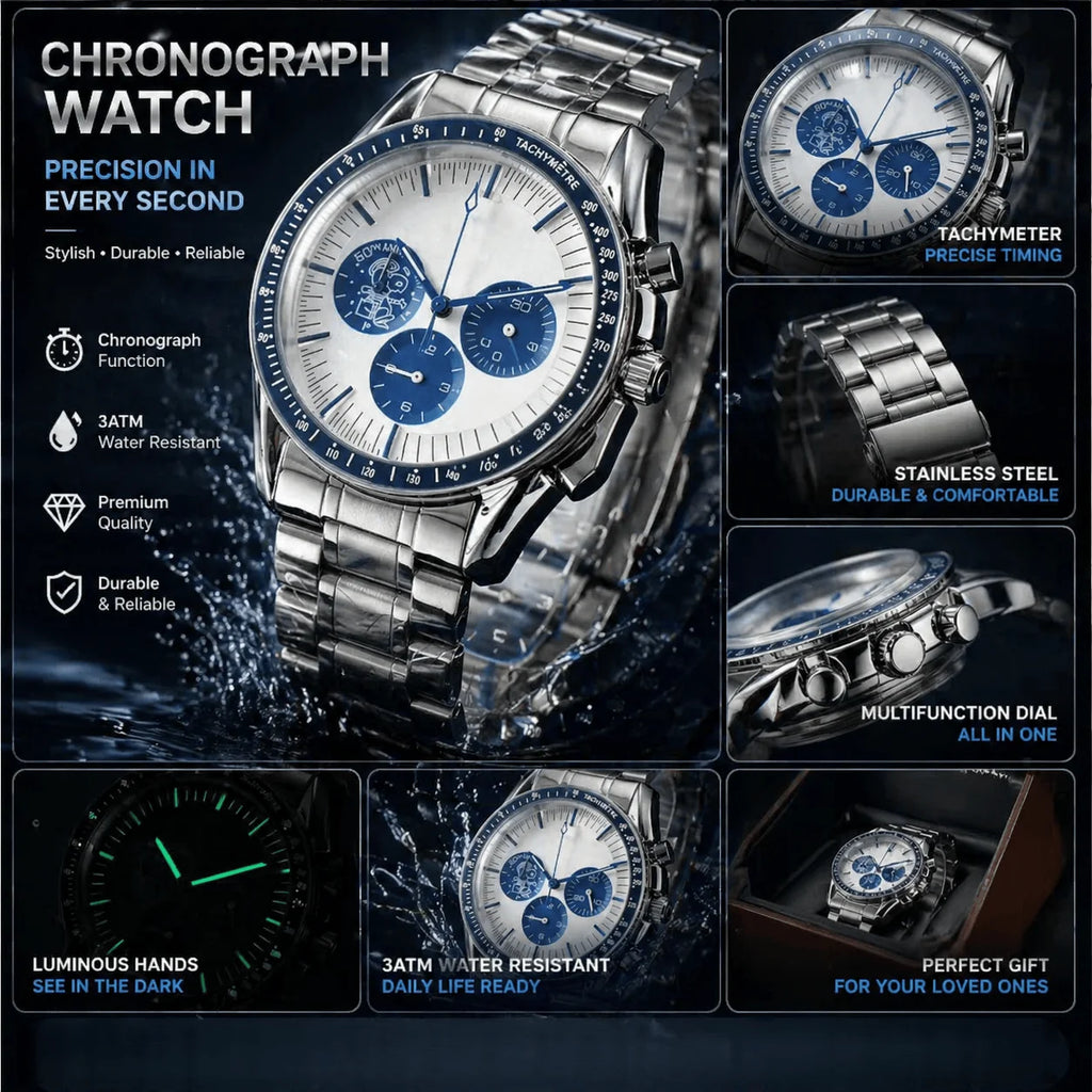 2026 Men Watch Luminous Calendar Business Quartz - Zenflow Active