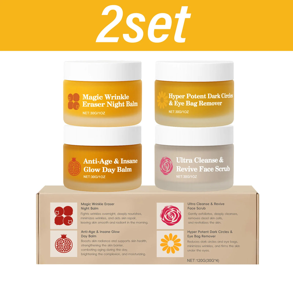 Complete 4-Piece Day & Night Skincare Set - Zenflow Active