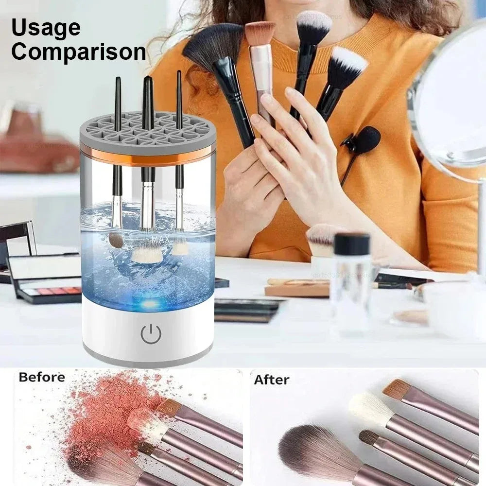 Electric Makeup Brush Cleaner | Automatic Rotating Brush Washing Machine - Zenflow Active