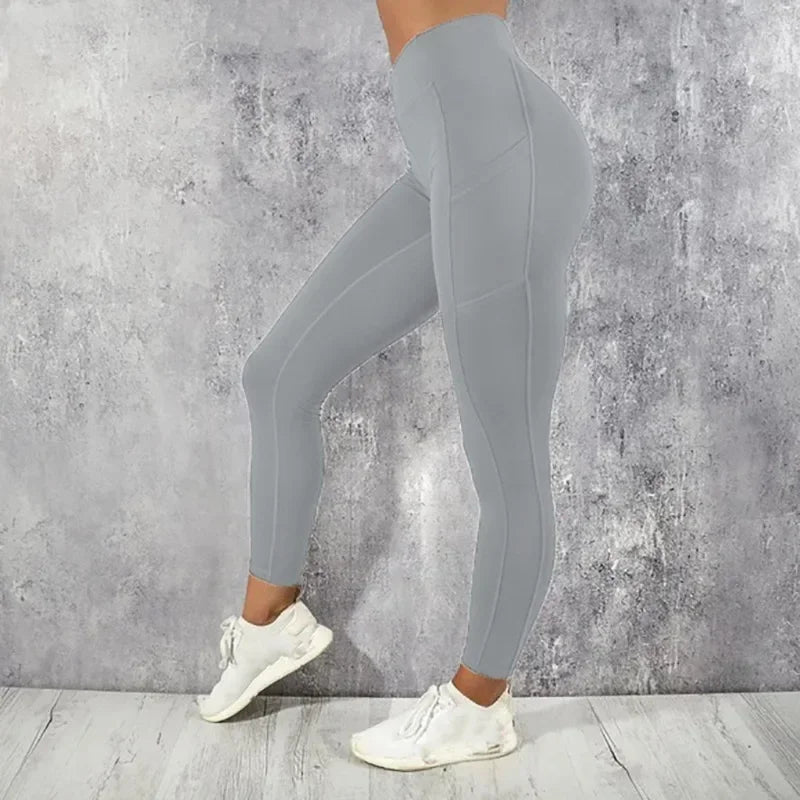 Yoga Fitness Women Leggings High Waist Tights with Pocket Gym Workout Running Stretchy - Zenflow Active