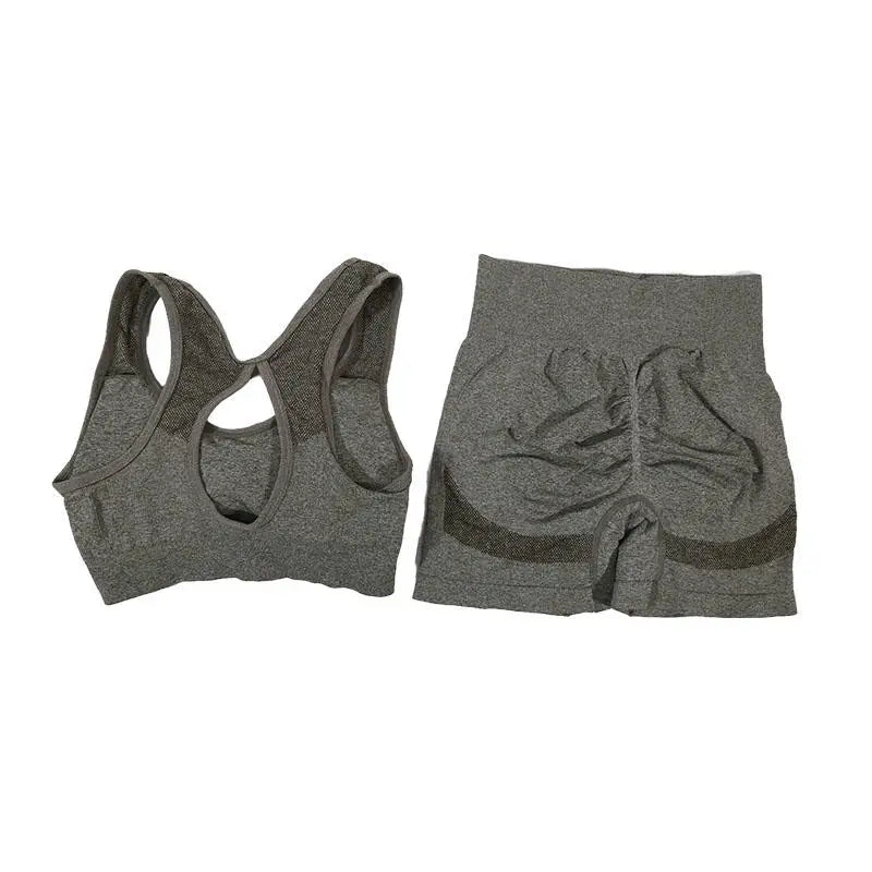 Women's Yoga Workout Set - Fitness Vest With Sports Shorts Running Yoga Suit Exercise Underwear Sportswear - Zenflow Active