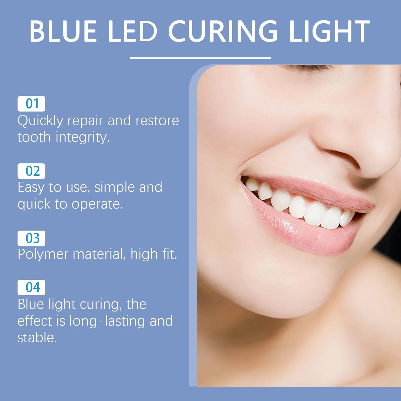 2 in 1 Teeth Whitening Kit with Blue LED Light