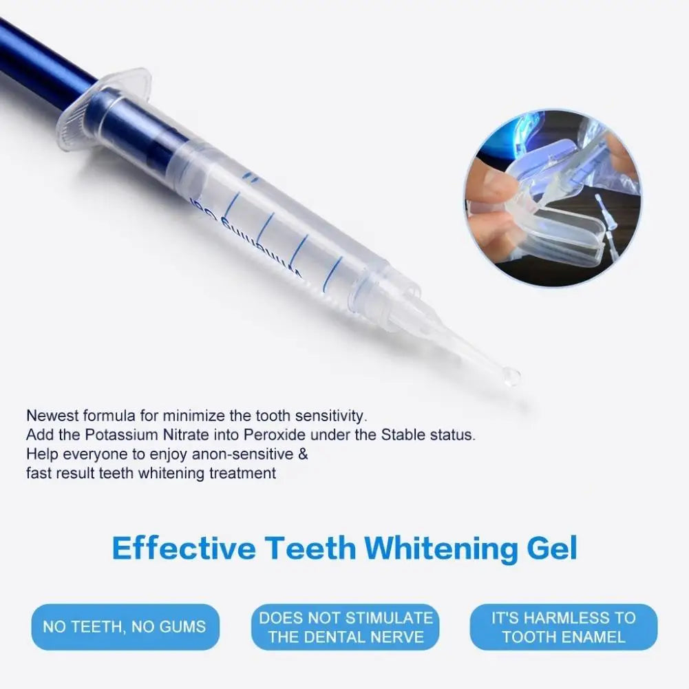 Professional Teeth Whitening Kit Gel LED Light
