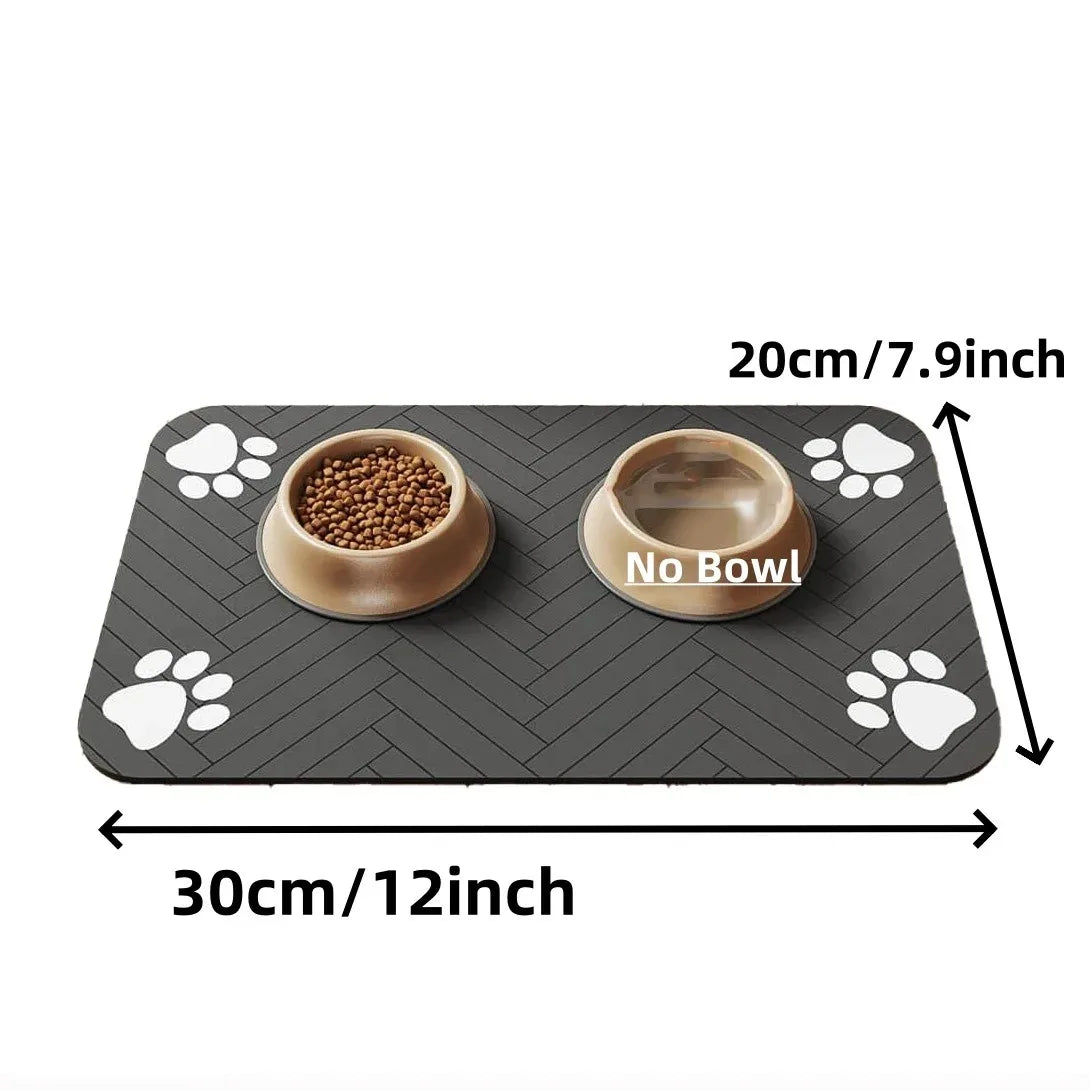 Absorbent Pet Feeding Mat with Non-Slip Rubber Backing - Zenflow Active