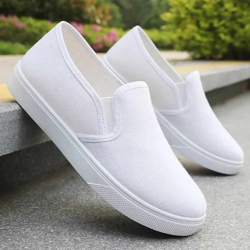 Women's Traditional Canvas Cloth Shoes — Breathable, Slip-On, Flat, Non-Slip - Zenflow Active