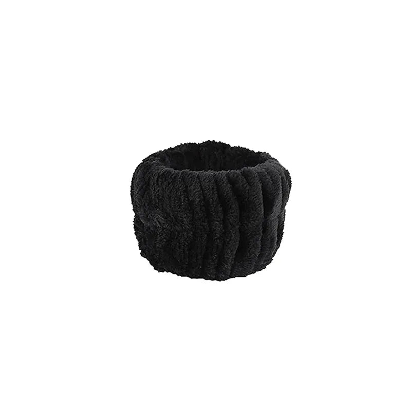 Bow Headband & Wristband Set | Soft Coral Fleece Hair Band for Washing, Yoga & Skincare - Zenflow Active