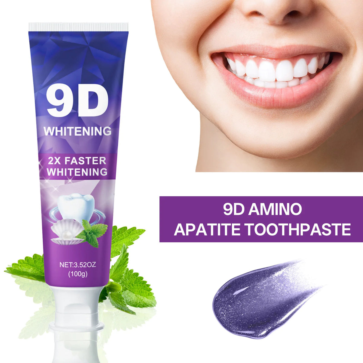 9D 5DPurple Teeth Whitening Toothpaste - Zenflow Active