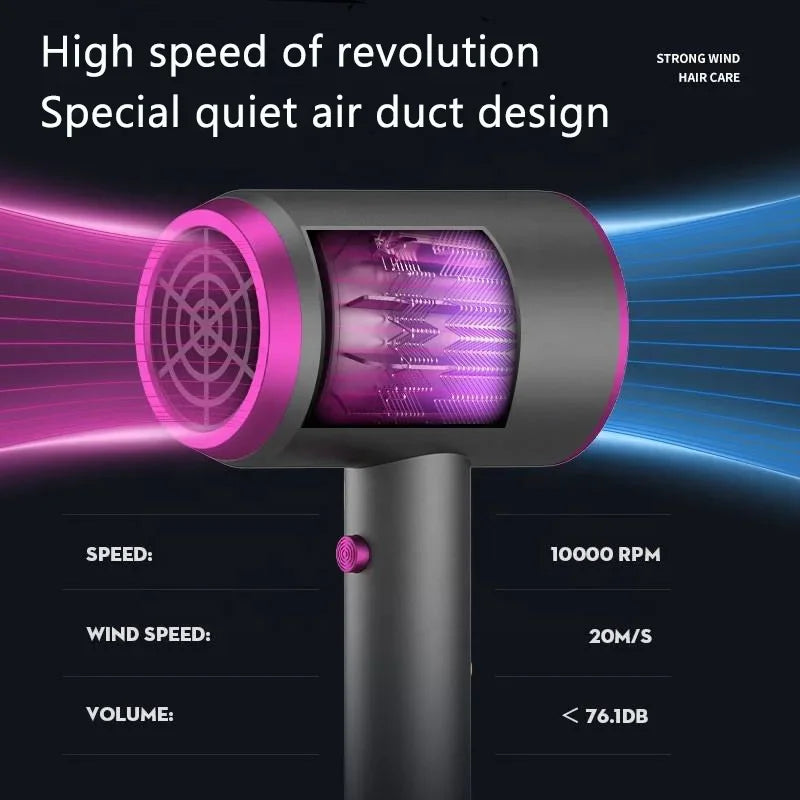 Professional Negative Ion Hair Dryer — High Speed, Low Noise, Dual Voltage - Zenflow Active