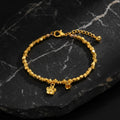 Charms Bell Flower Bracelet, Geometric Beaded Chain Bracelet for Women Girls - Zenflow Active