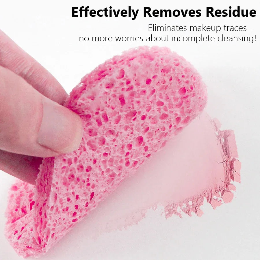 10Pcs Cellulose Face Sponges Compressed Facial Cleansing Massage Sponge Pore Exfoliating Makeup Removal Spa Quality