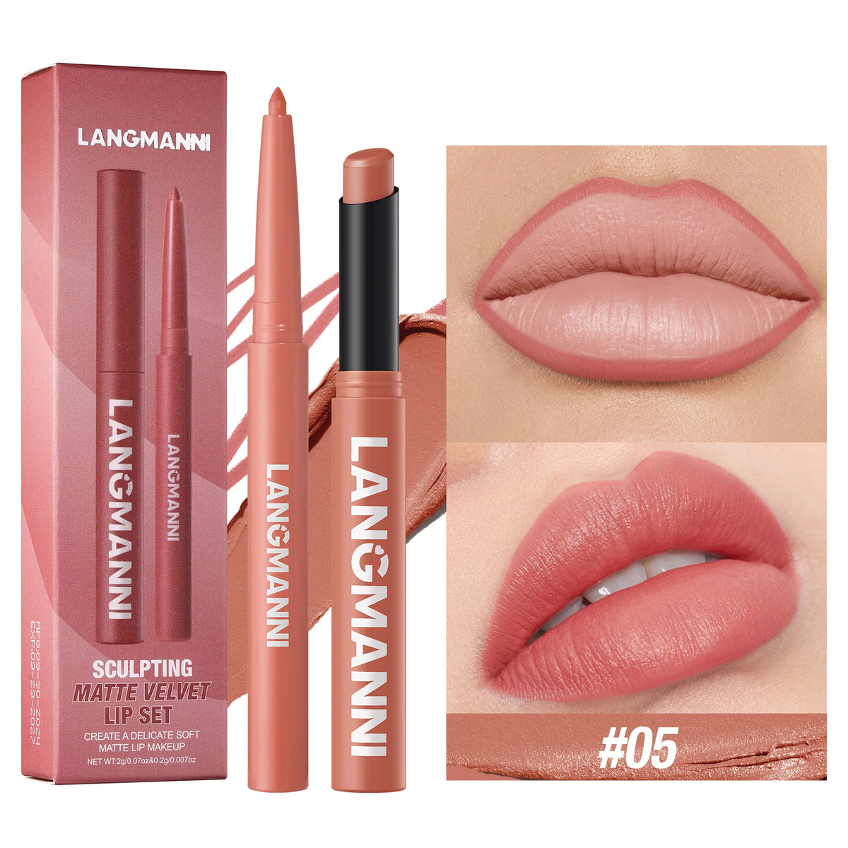 Integrated waterproof lipliner + lipstick - Zenflow Active