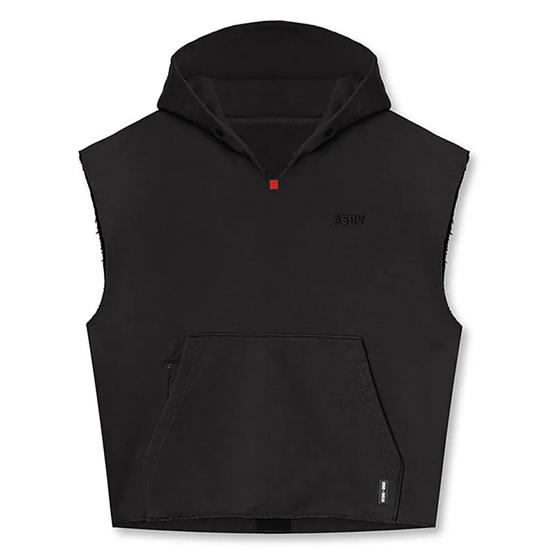 Men's Brand Gym Clothing Hooded Tank Top, Cotton, Sleeveless Vest - Zenflow Active