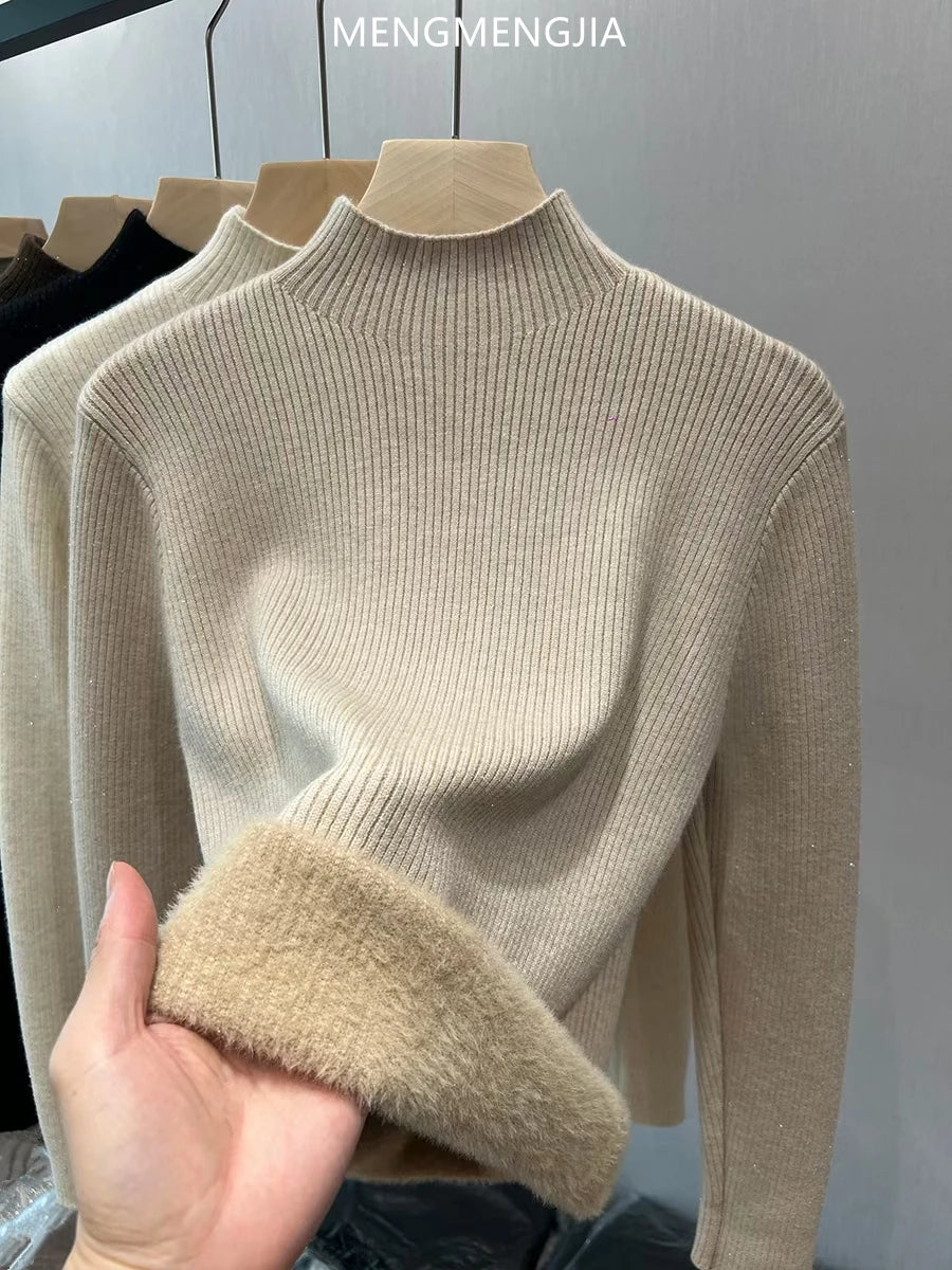 Women's Fleece-Lined Turtleneck Sweater Zenflow Active