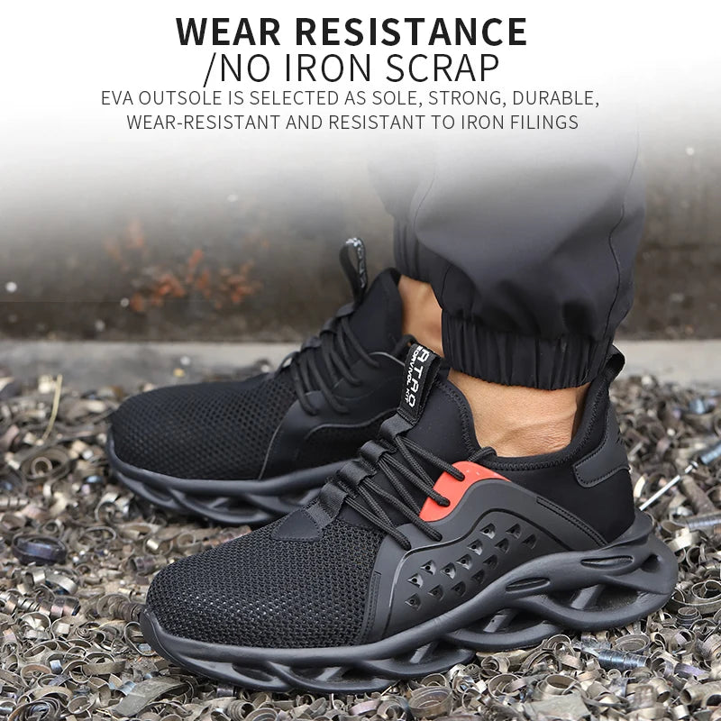 Men's Steel Toe Work Safety Shoes | Lightweight Indestructible Work Sneakers - Zenflow Active