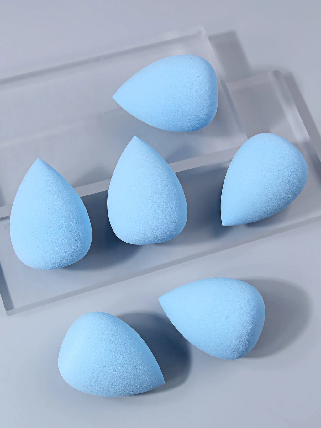 6Pcs Blue Makeup Sponges Super Soft High Resilience Cosmetic Puff Wet And Dry Use - Zenflow Active