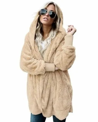 Women's Hooded Double-Fleece Cardigan Jacket Zenflow Active