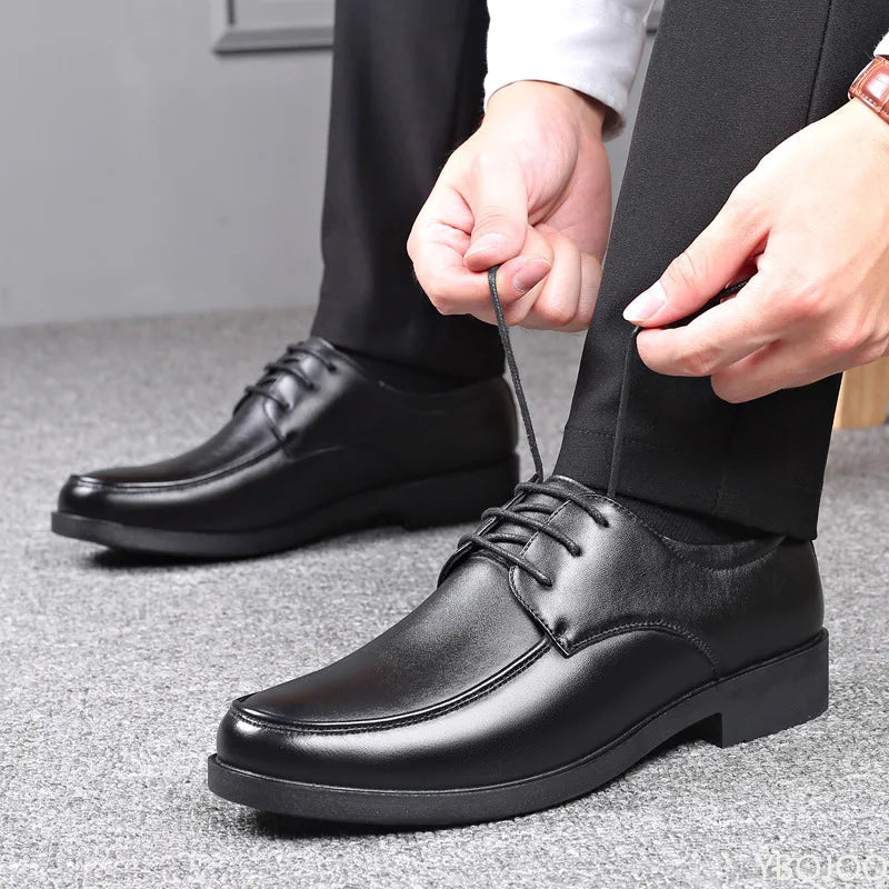 Men's Smart Casual Business Shoes | Height-Increasing Lace-Up Dress Sneakers - Zenflow Active